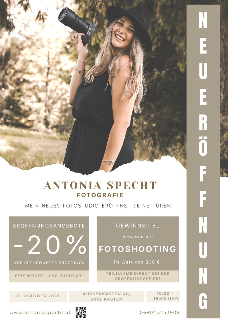 Neueröffnung Fotostudio Antonia Specht – 11. Oktober 2026